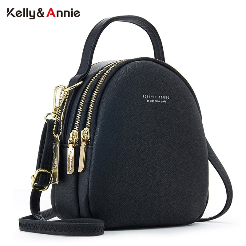 Big Capacity 3 Layer Women Backpack Fashion Small Backpack Ladies Shoulder Crossbody Bag Soft Leather Female Mini Bolsa