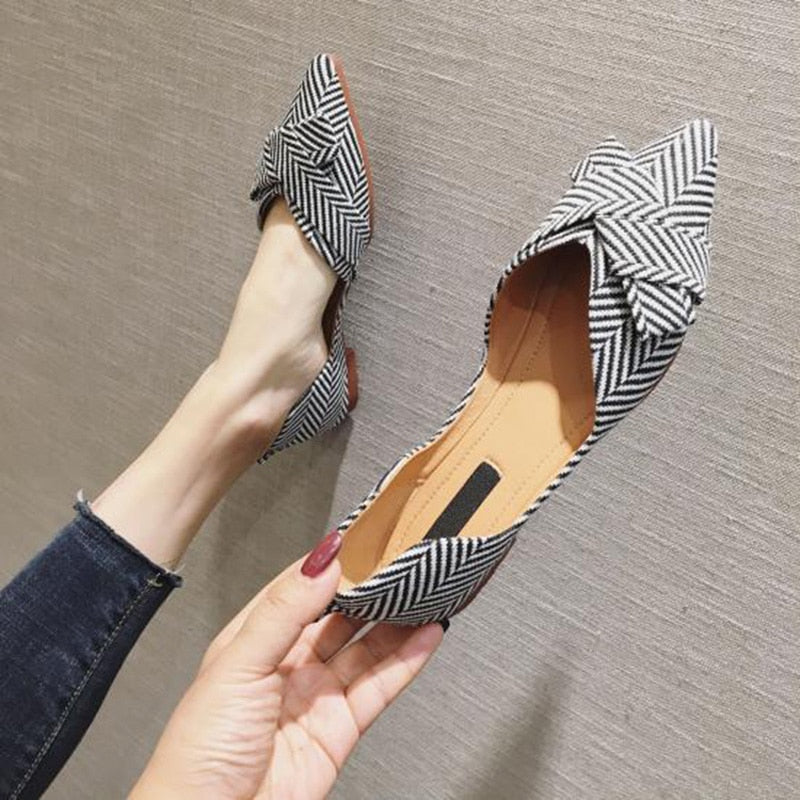 Fashion Flats for Women Shoes 2021 Spring Summer Boat Shoes Pointed toe Casual Slip-on Shoes Elegant Ladies Footwear A1394