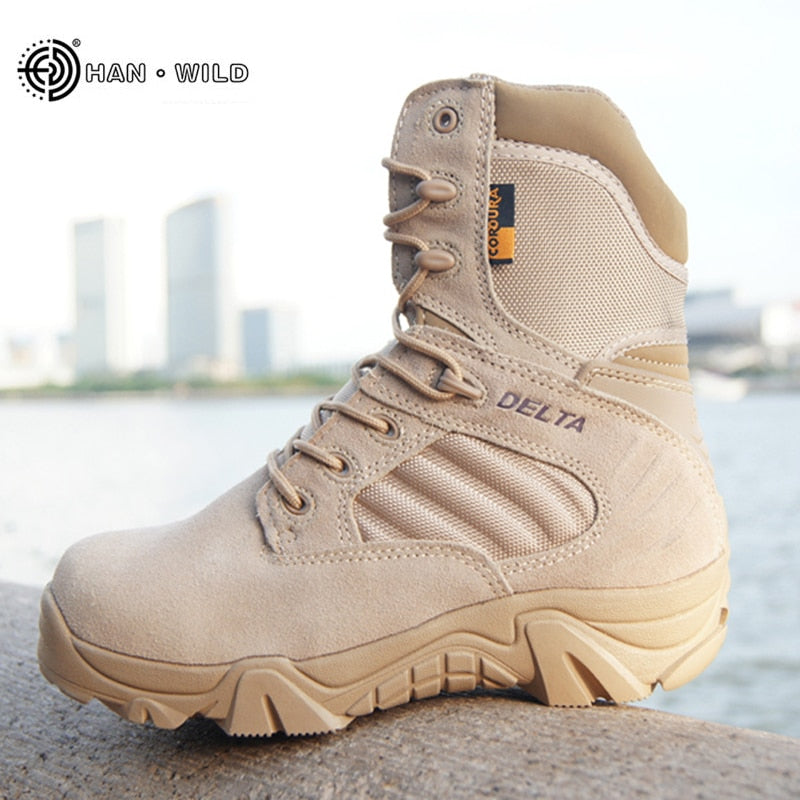 Winter Autumn Men Military Boots Quality Special Force Tactical Desert Combat Ankle Boats Army Work Shoes Leather Snow Boots