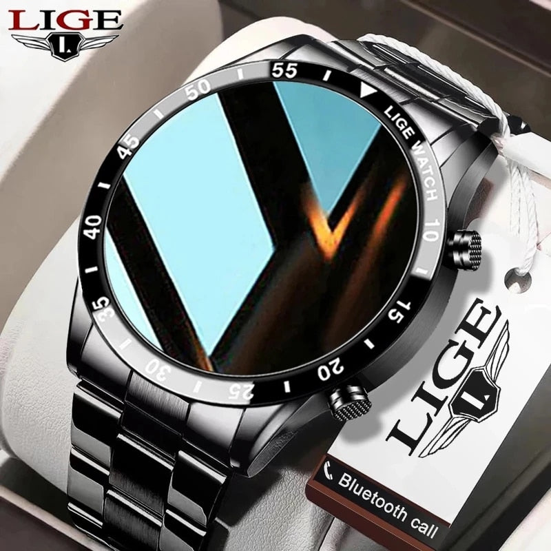 LIGE 2020 New Fashion Smartwatch Bluetooth Call Sport Men's Watch Heart Rate Monitoring Music Control Waterproof Smart Watch Man